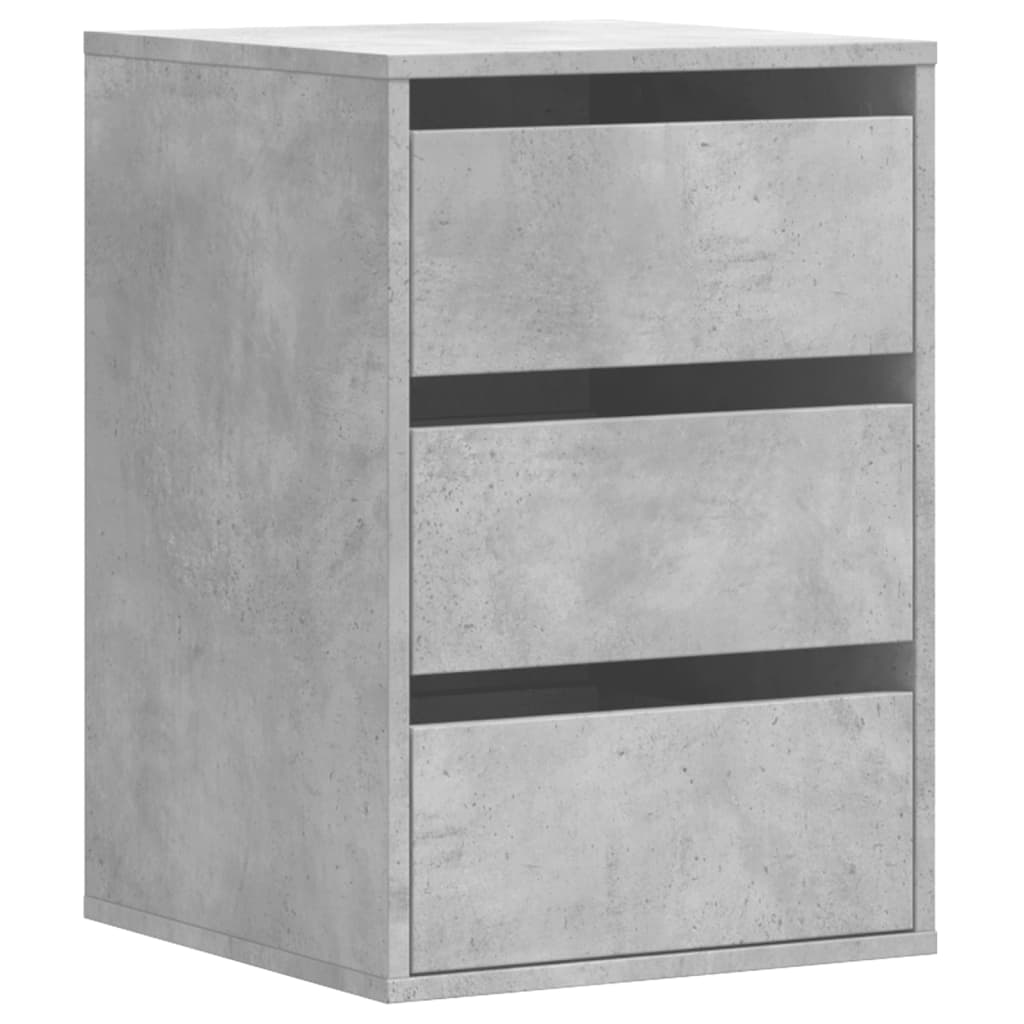 Commode d'angle gris béton 40x41x58 cm bois d'ingénierie - XIOS