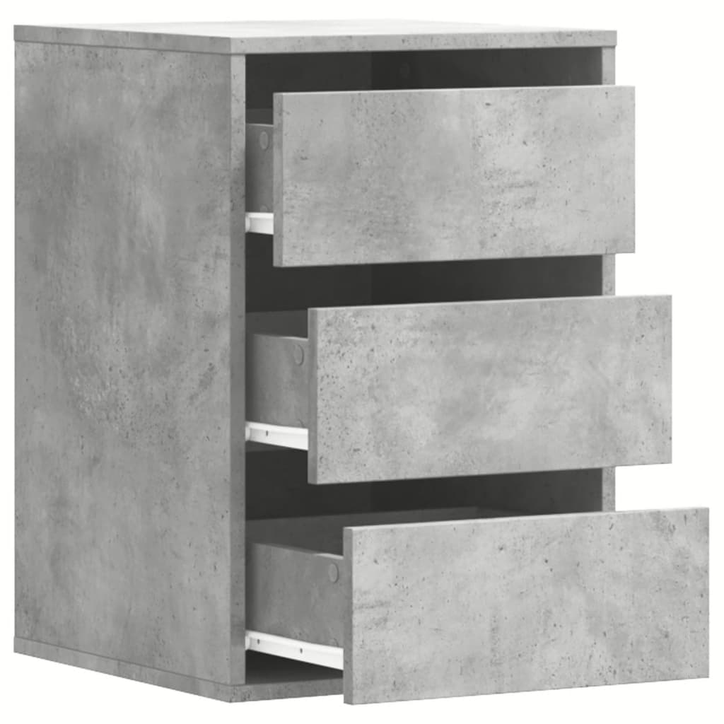 Commode d'angle gris béton 40x41x58 cm bois d'ingénierie - XIOS