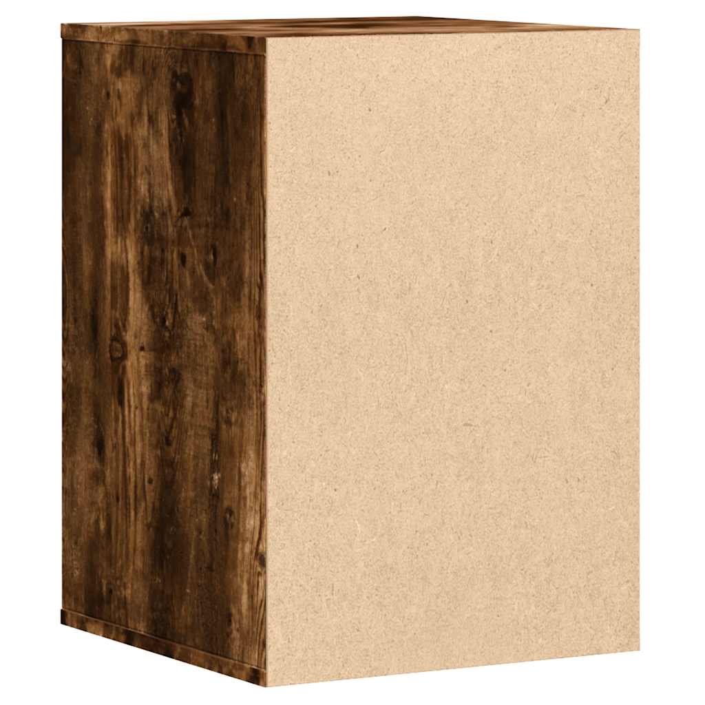Commode d'angle chêne fumé 40x41x58 cm bois d'ingénierie - XIOS
