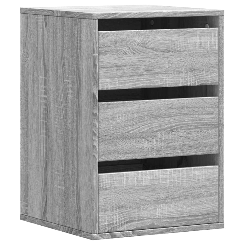 Commode d'angle sonoma gris 40x41x58 cm bois d'ingénierie - XIOS