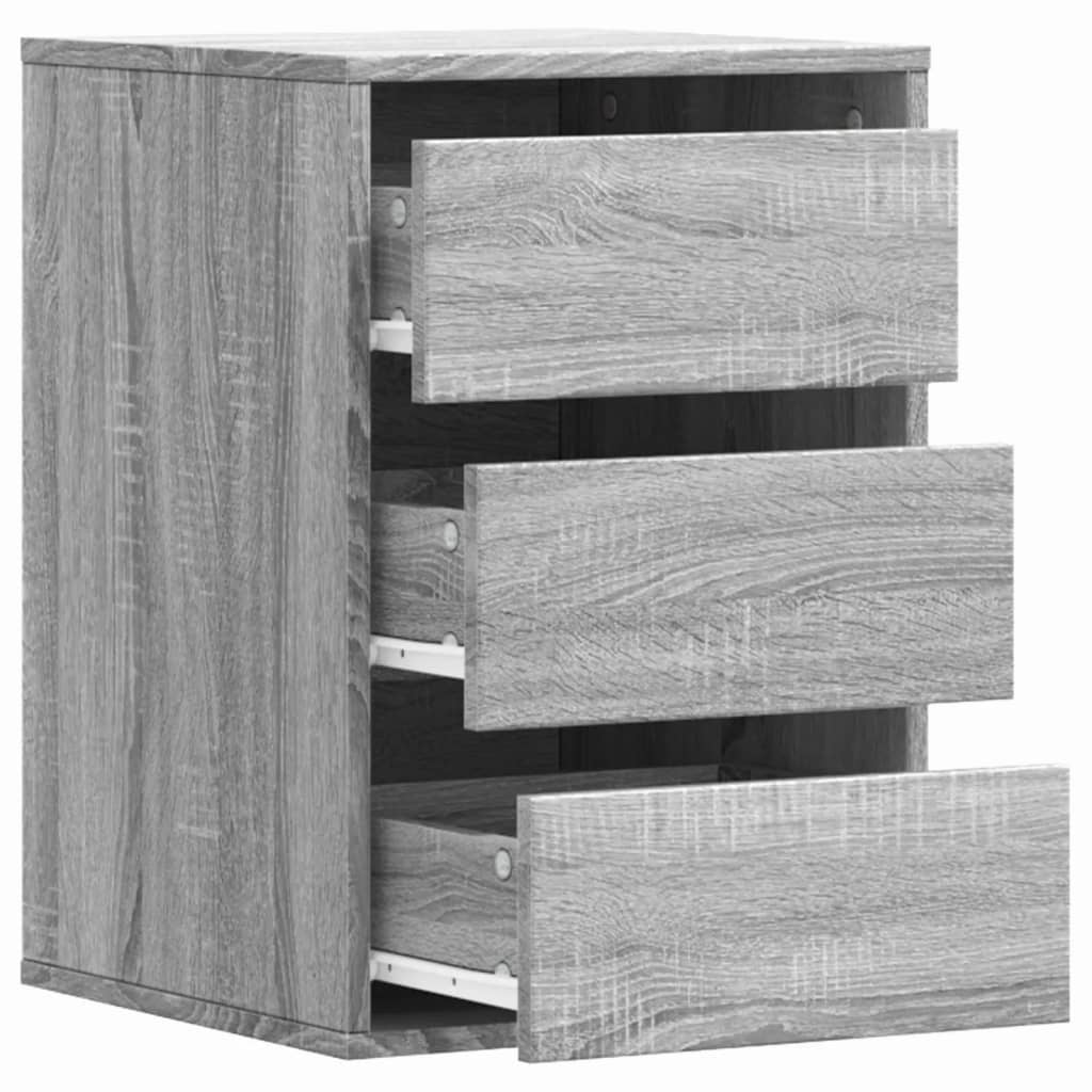 Commode d'angle sonoma gris 40x41x58 cm bois d'ingénierie - XIOS