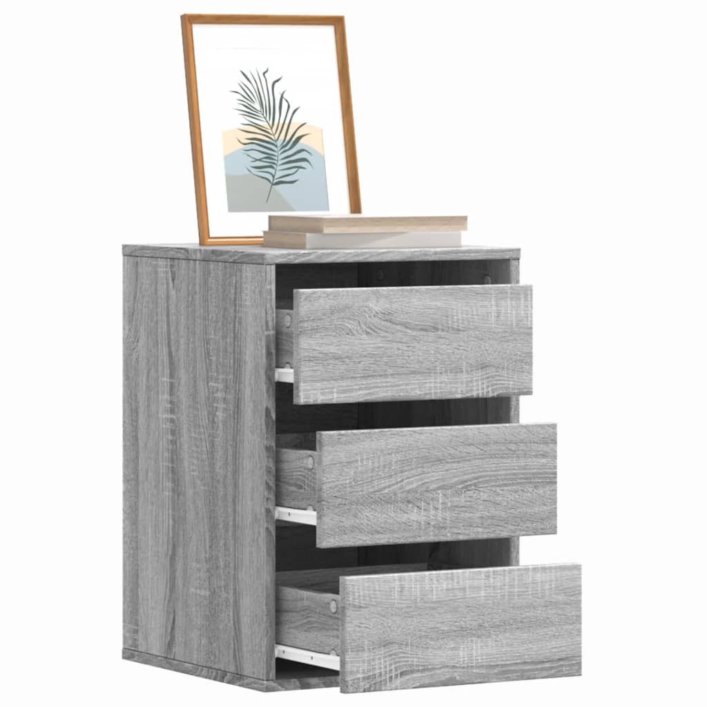 Commode d'angle sonoma gris 40x41x58 cm bois d'ingénierie - XIOS