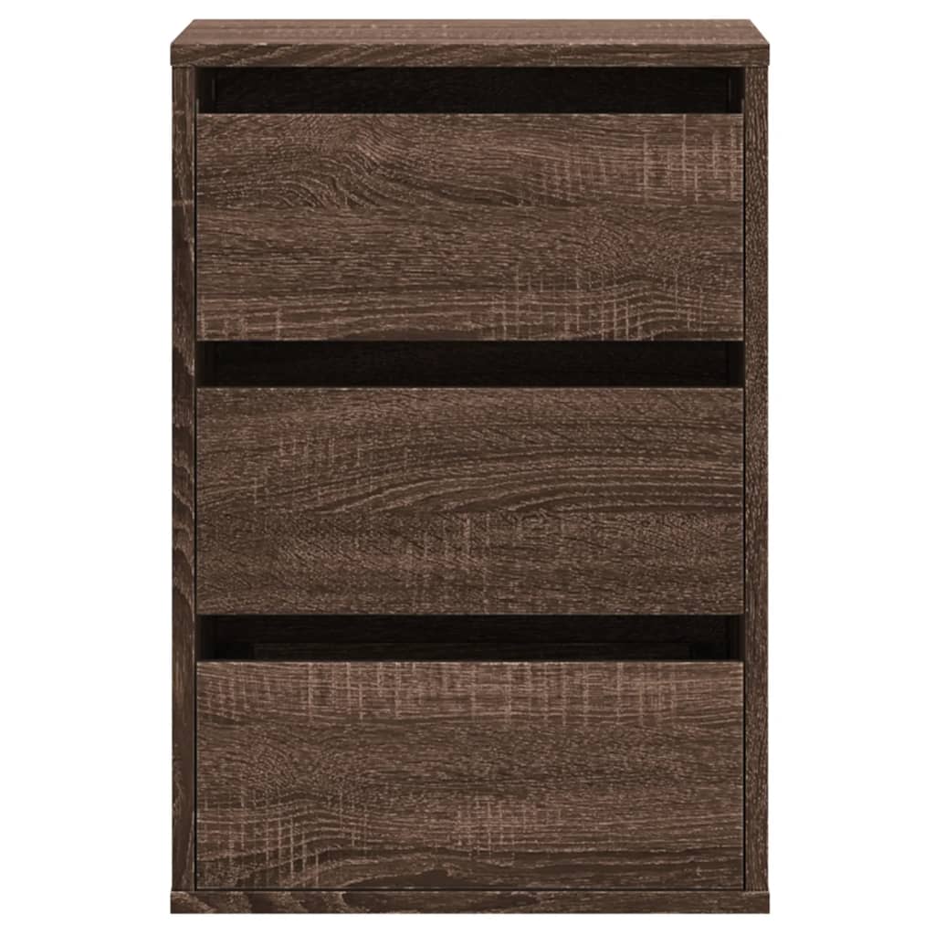 Commode d'angle chêne marron 40x41x58 cm bois d'ingénierie - XIOS