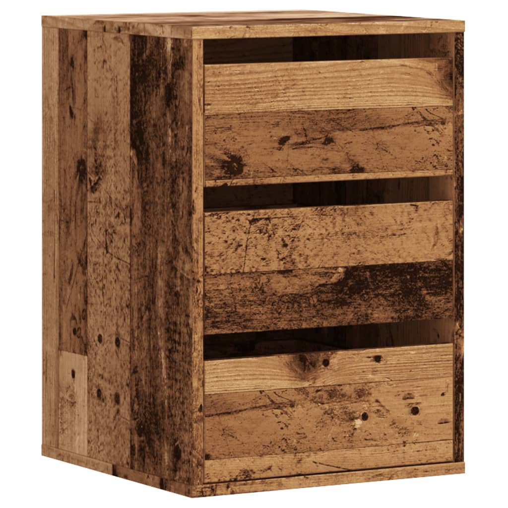 Commode d'angle vieux bois 40x41x58 cm bois d'ingénierie - XIOS