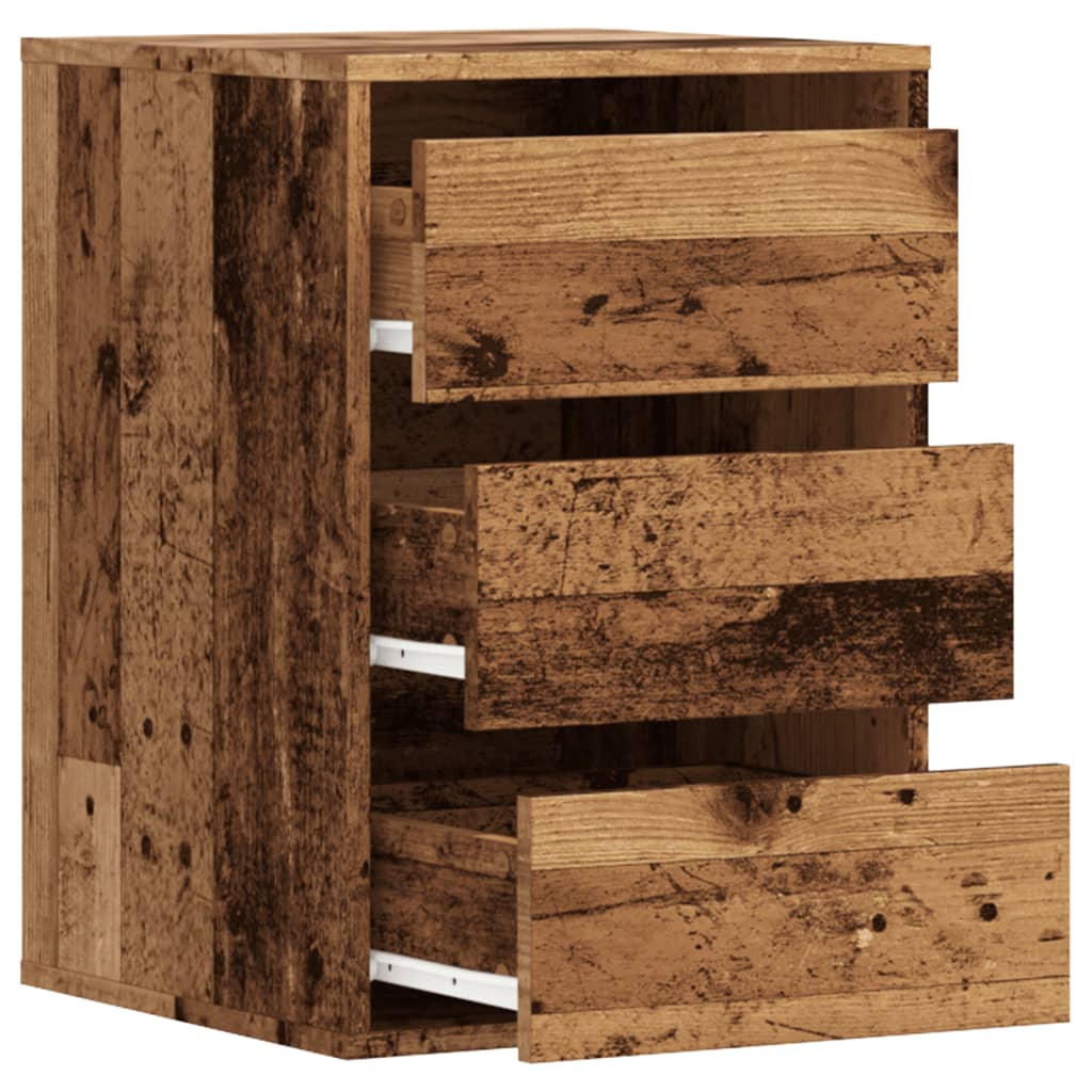 Commode d'angle vieux bois 40x41x58 cm bois d'ingénierie - XIOS