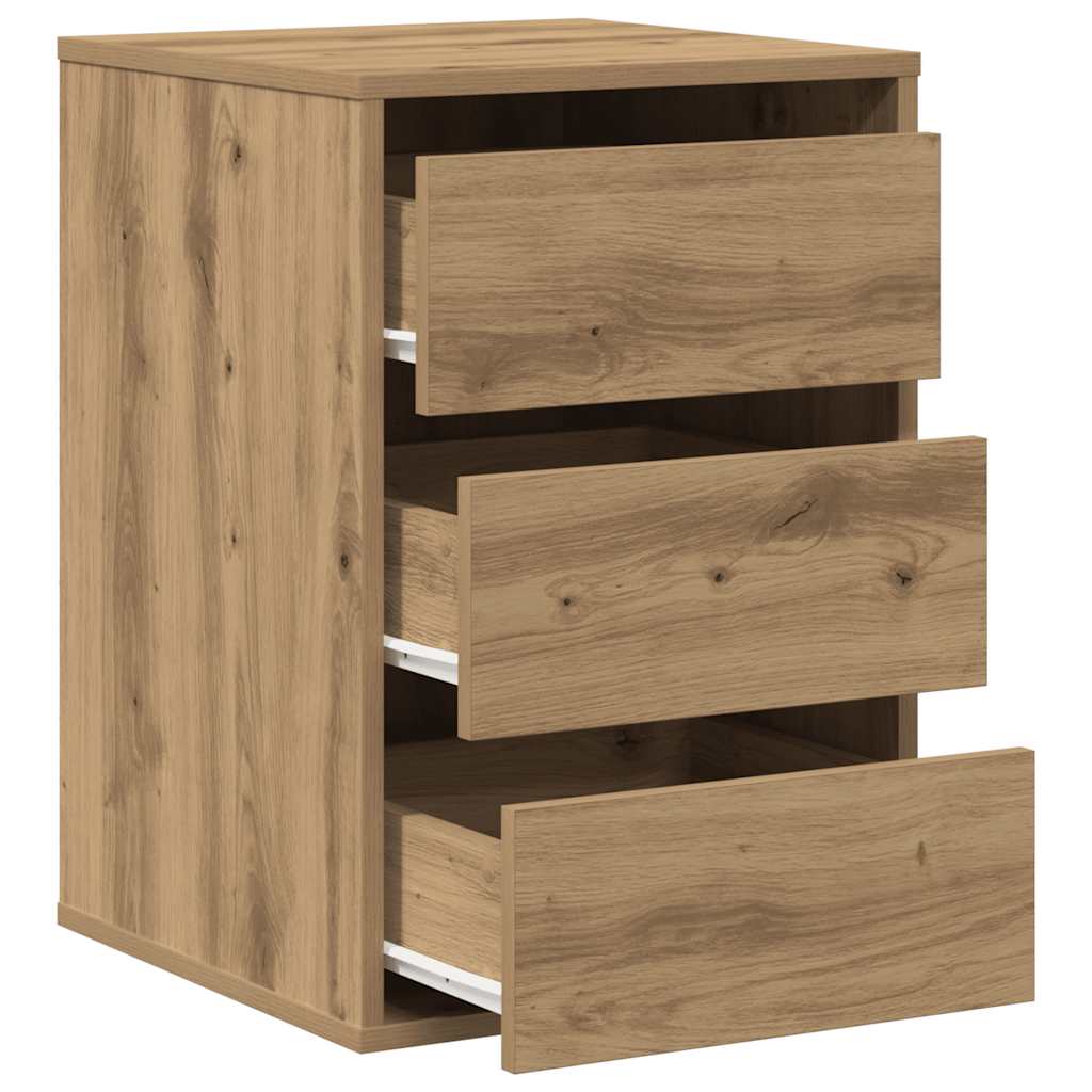 Commode d'angle chêne artisanal 40x41x58 cm bois d'ingénierie - XIOS
