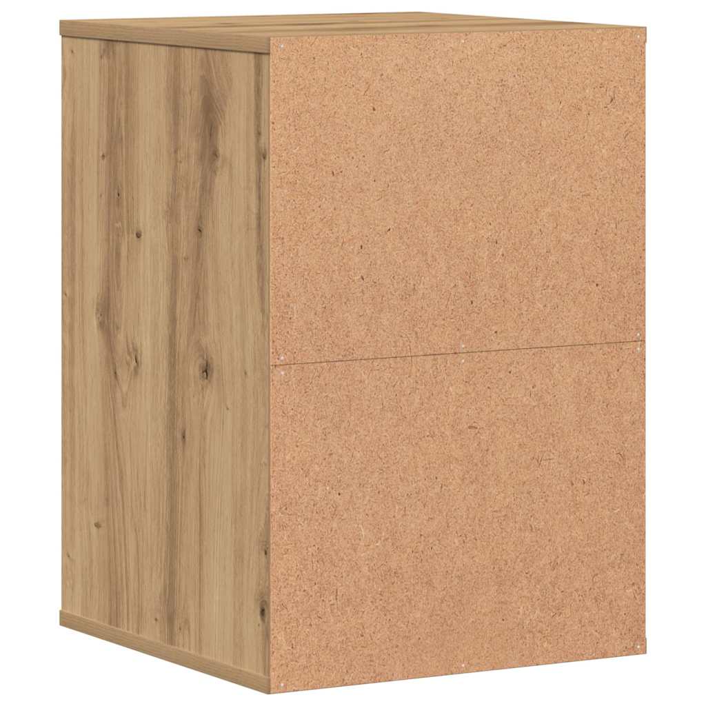 Commode d'angle chêne artisanal 40x41x58 cm bois d'ingénierie - XIOS