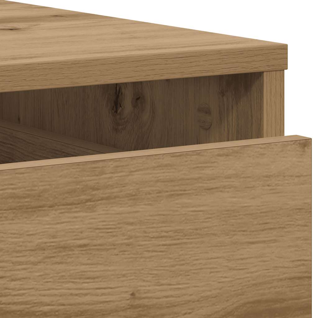 Commode d'angle chêne artisanal 40x41x58 cm bois d'ingénierie - XIOS