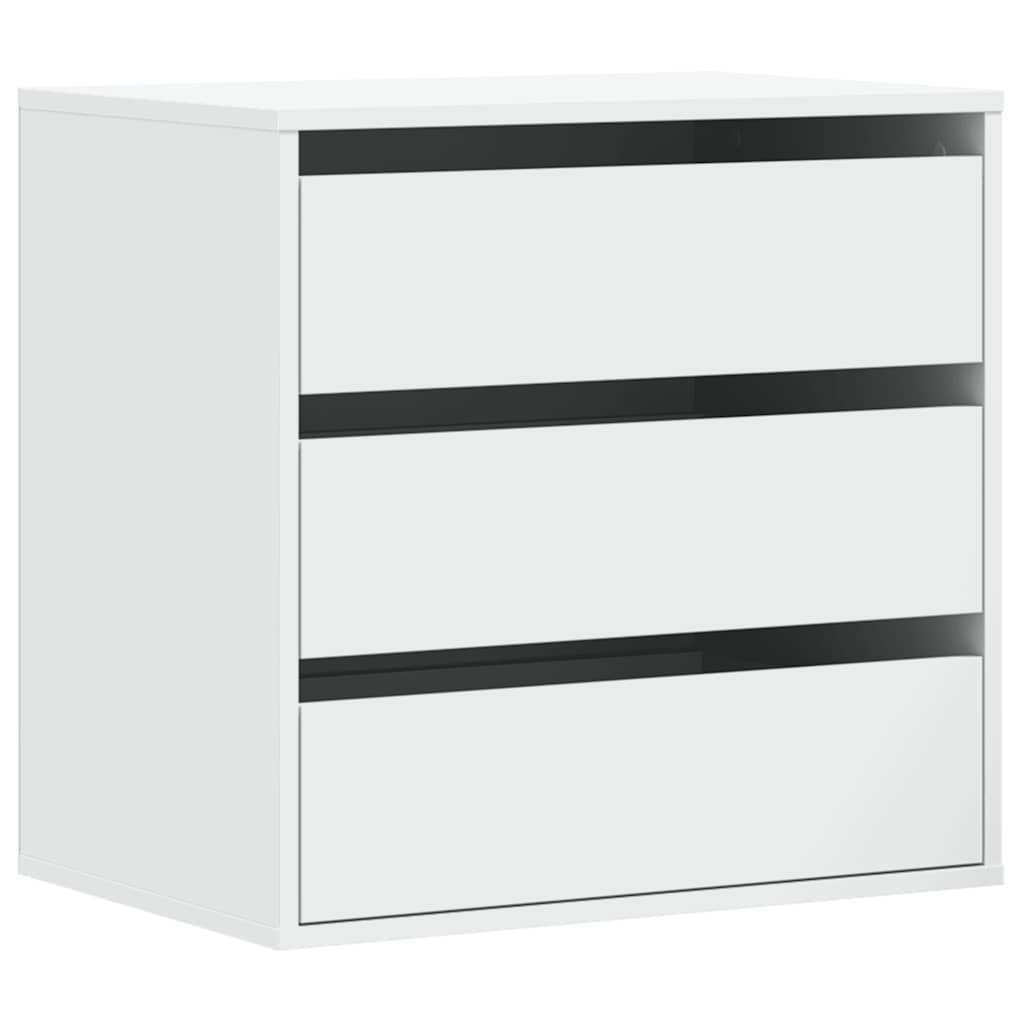 Commode d'angle blanc 60x41x58 cm bois d'ingénierie - XIOS