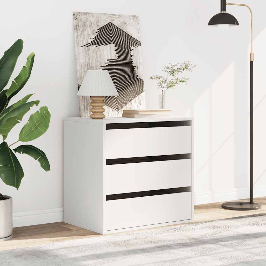 Commode d'angle blanc 60x41x58 cm bois d'ingénierie - XIOS