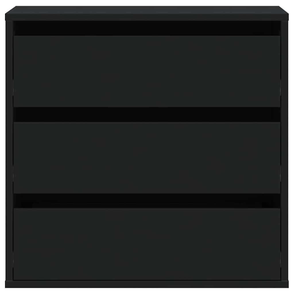 Commode d'angle noir 60x41x58 cm bois d'ingénierie