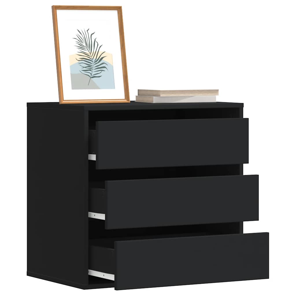 Commode d'angle noir 60x41x58 cm bois d'ingénierie - XIOS