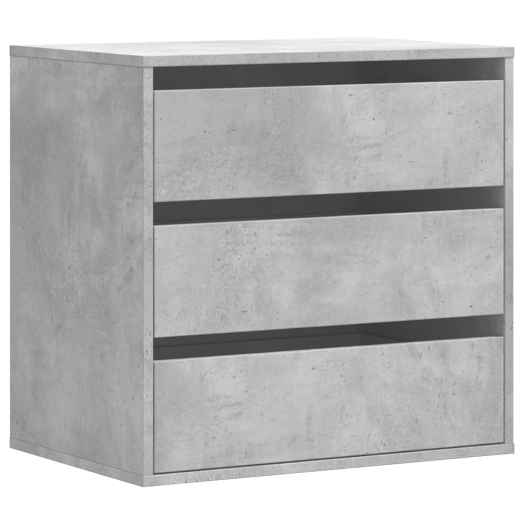Commode d'angle gris béton 60x41x58 cm bois d'ingénierie - XIOS