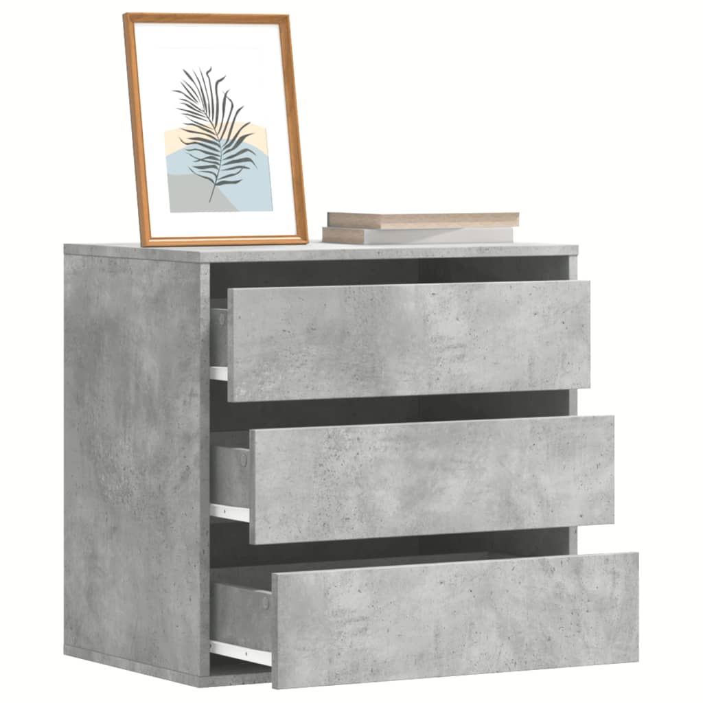 Commode d'angle gris béton 60x41x58 cm bois d'ingénierie - XIOS