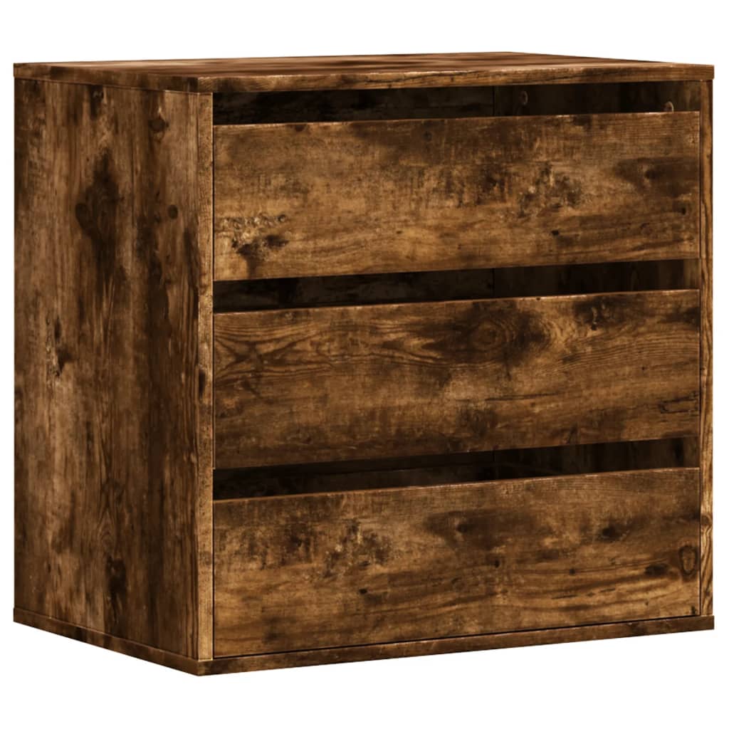 Commode d'angle chêne fumé 60x41x58 cm bois d'ingénierie - XIOS