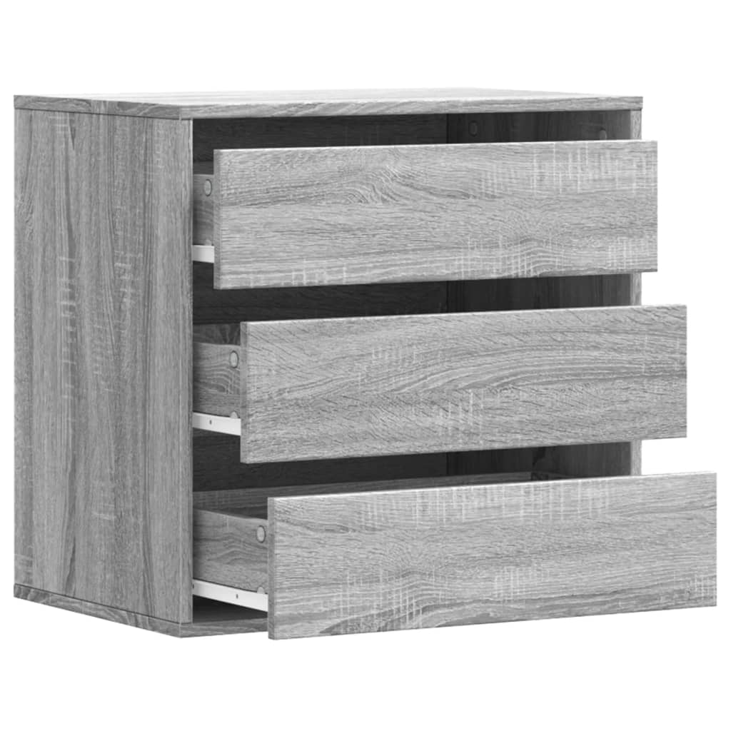 Commode d'angle sonoma gris 60x41x58 cm bois d'ingénierie - XIOS