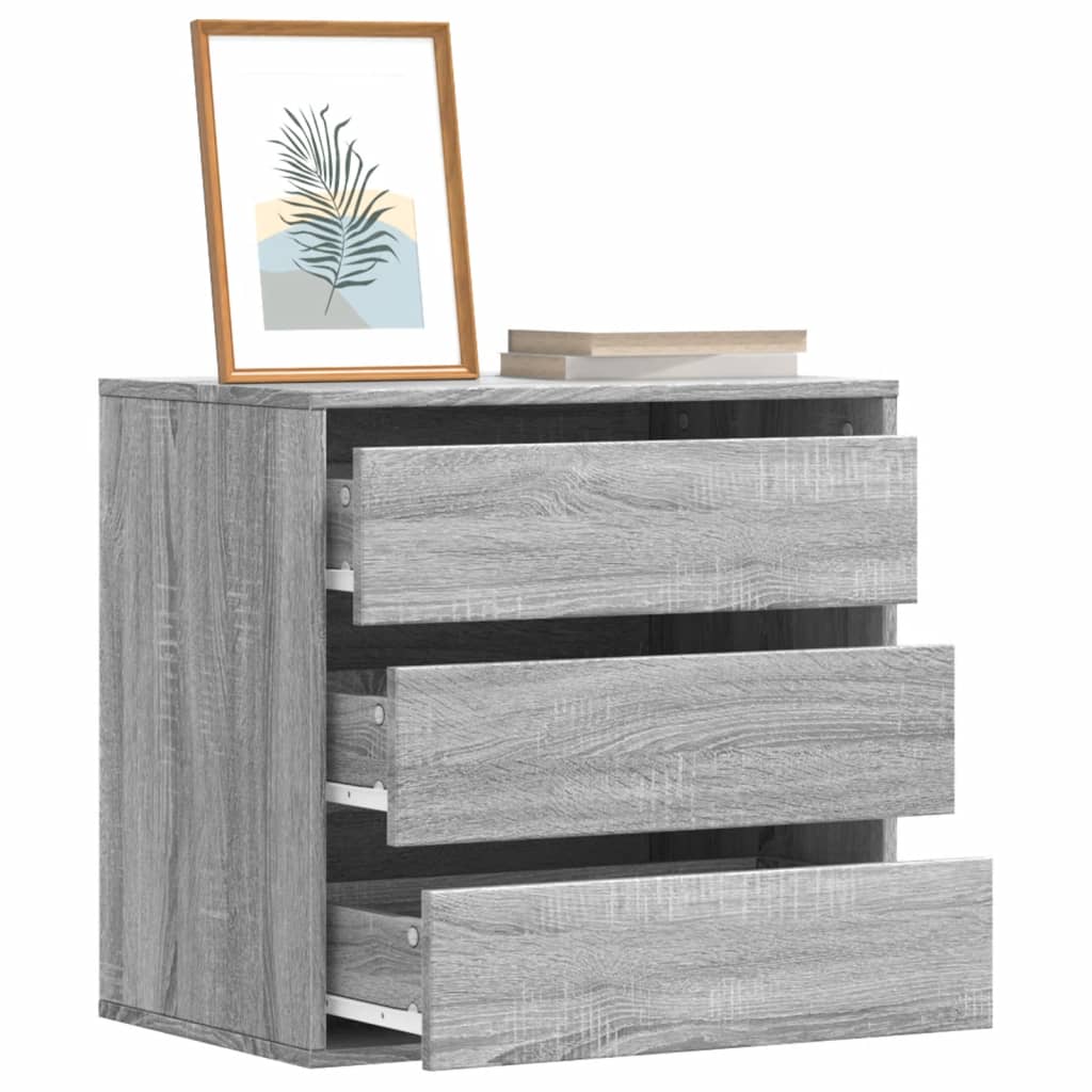 Commode d'angle sonoma gris 60x41x58 cm bois d'ingénierie - XIOS