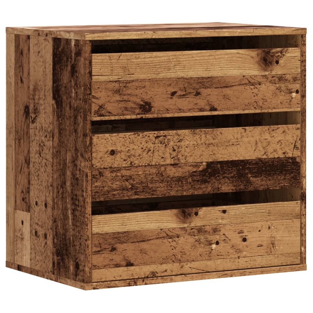 Commode d'angle vieux bois 60x41x58 cm bois d'ingénierie - XIOS