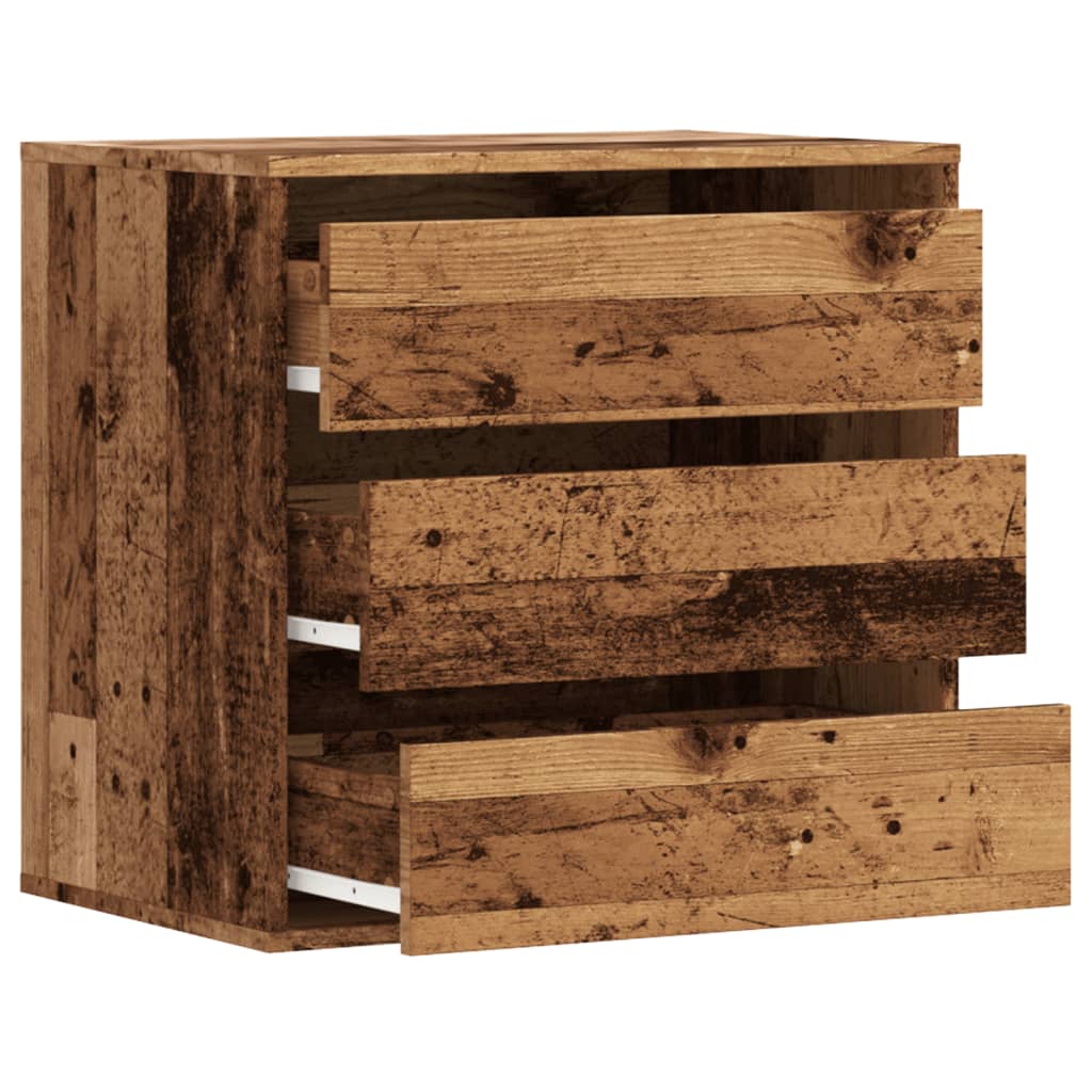 Commode d'angle vieux bois 60x41x58 cm bois d'ingénierie - XIOS