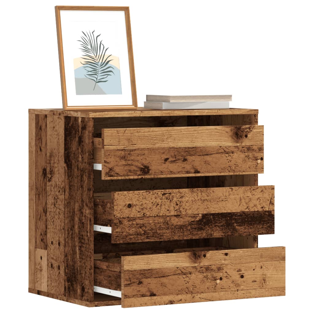 Commode d'angle vieux bois 60x41x58 cm bois d'ingénierie - XIOS