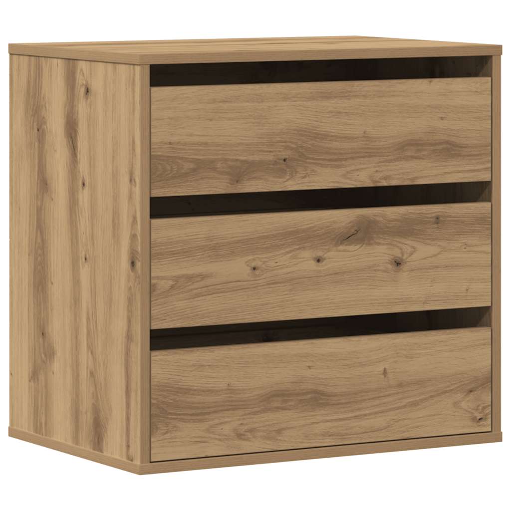 Commode d'angle chêne artisanal 60x41x58 cm bois d'ingénierie - XIOS