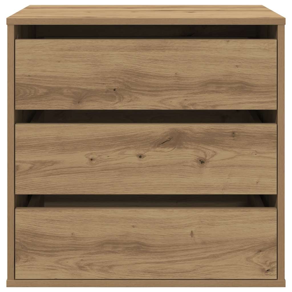 Commode d'angle chêne artisanal 60x41x58 cm bois d'ingénierie - XIOS
