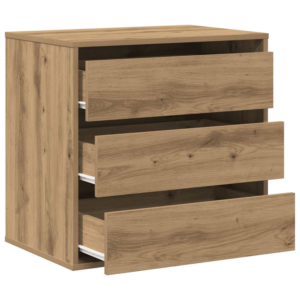 Commode d'angle chêne artisanal 60x41x58 cm bois d'ingénierie - XIOS