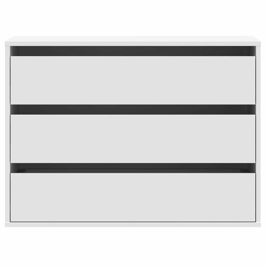 Commode d'angle blanc 80x41x58 cm bois d'ingénierie - XIOS