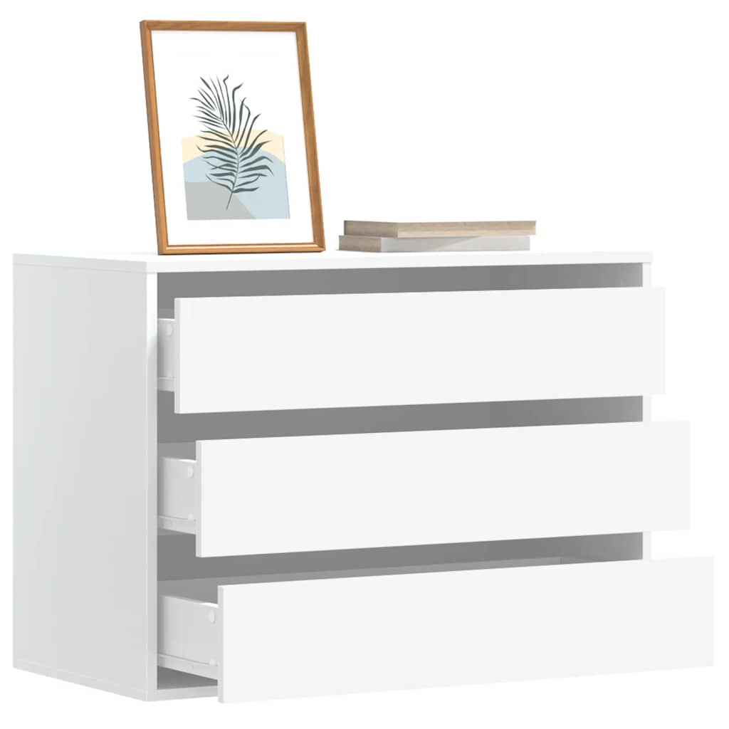 Commode d'angle blanc 80x41x58 cm bois d'ingénierie - XIOS