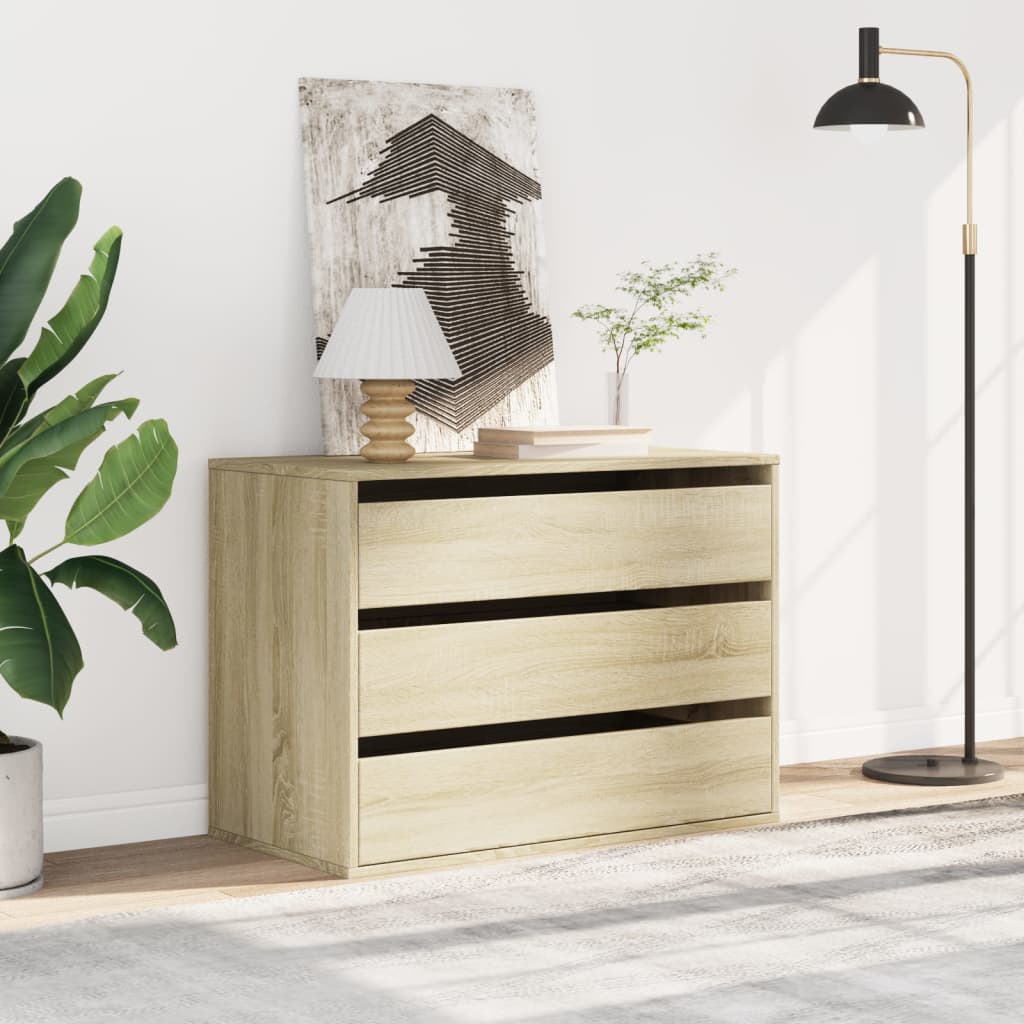 Commode d'angle chêne sonoma 80x41x58 cm bois d'ingénierie - XIOS