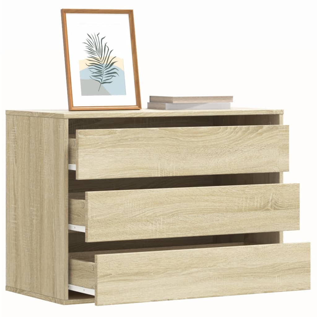 Commode d'angle chêne sonoma 80x41x58 cm bois d'ingénierie - XIOS