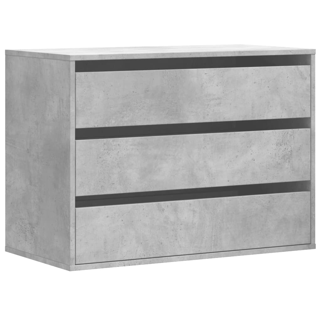 Commode d'angle gris béton 80x41x58 cm bois d'ingénierie - XIOS