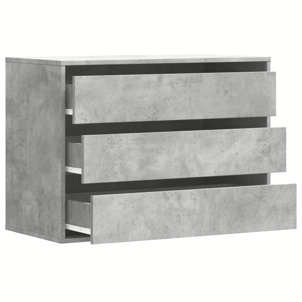 Commode d'angle gris béton 80x41x58 cm bois d'ingénierie - XIOS