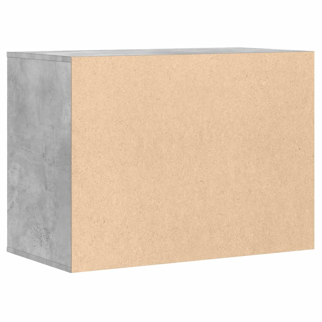 Commode d'angle gris béton 80x41x58 cm bois d'ingénierie - XIOS