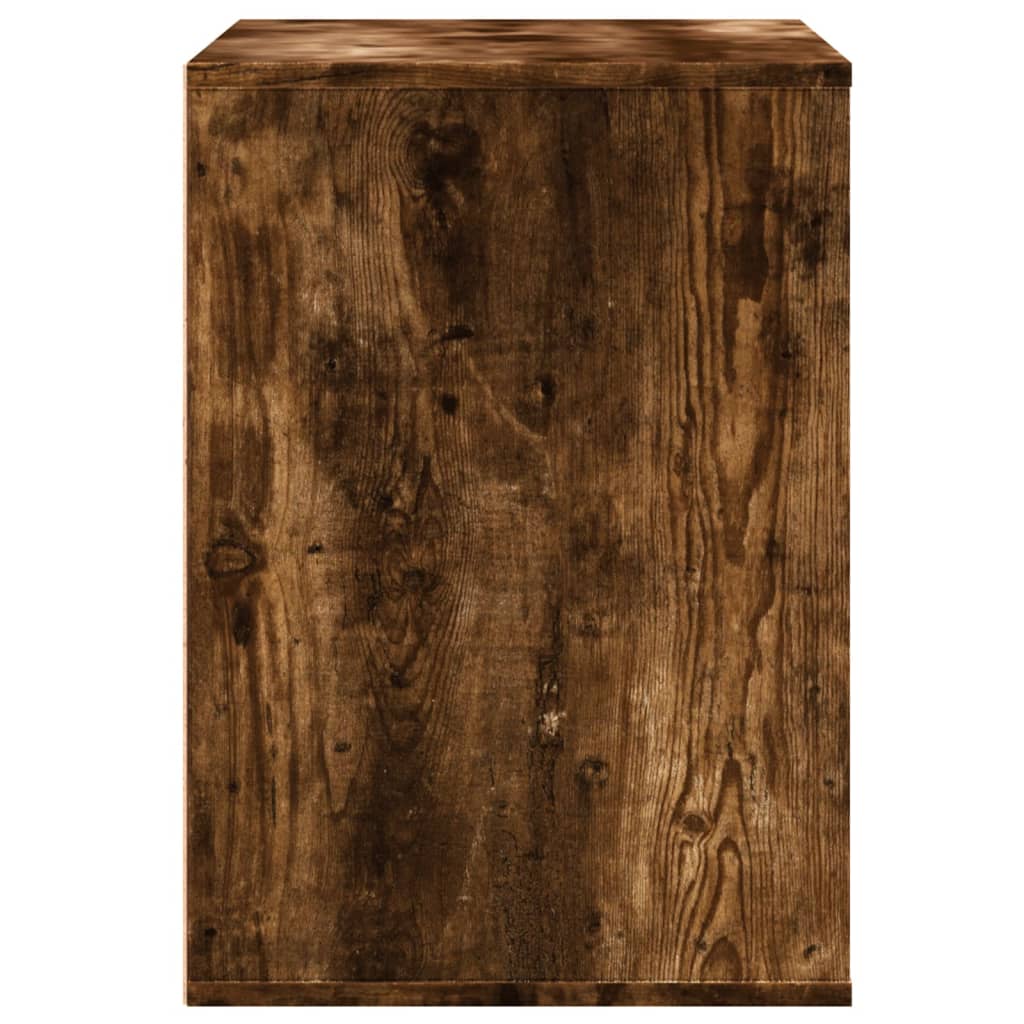 Commode d'angle chêne fumé 80x41x58 cm bois d'ingénierie - XIOS