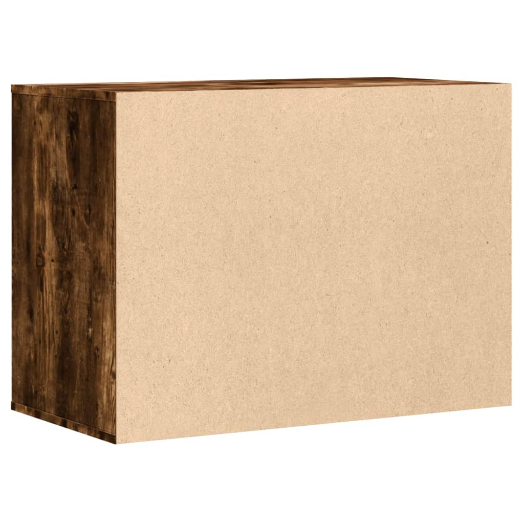 Commode d'angle chêne fumé 80x41x58 cm bois d'ingénierie - XIOS