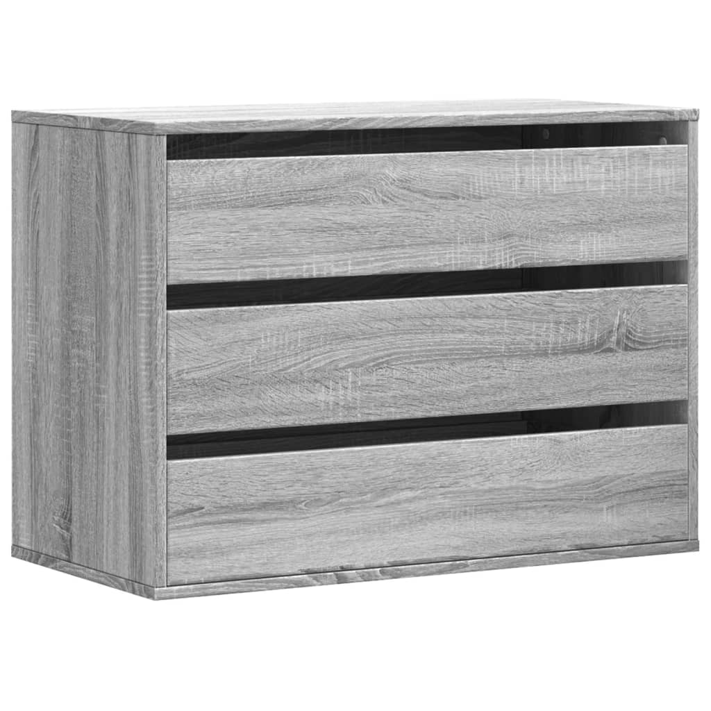 Commode d'angle sonoma gris 80x41x58 cm bois d'ingénierie - XIOS
