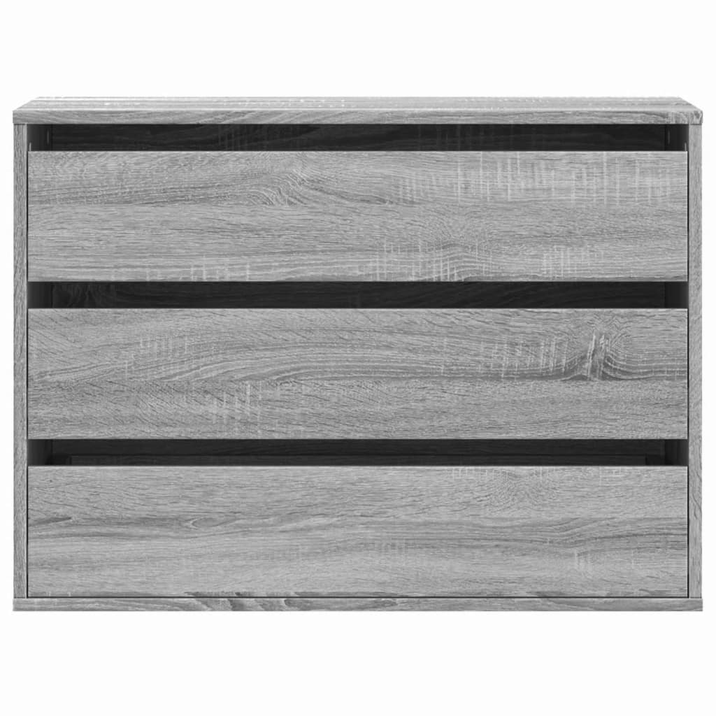 Commode d'angle sonoma gris 80x41x58 cm bois d'ingénierie - XIOS