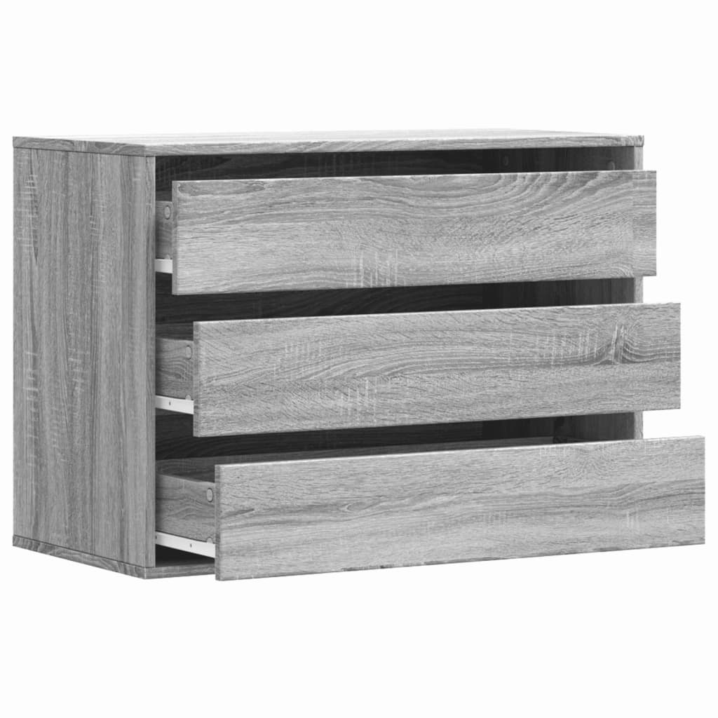 Commode d'angle sonoma gris 80x41x58 cm bois d'ingénierie - XIOS
