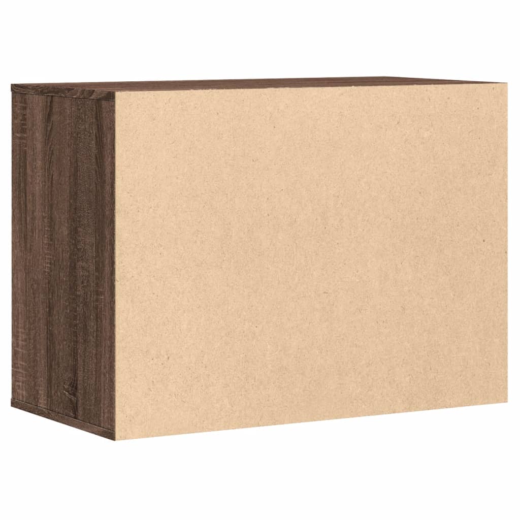 Commode d'angle chêne marron 80x41x58 cm bois d'ingénierie - XIOS