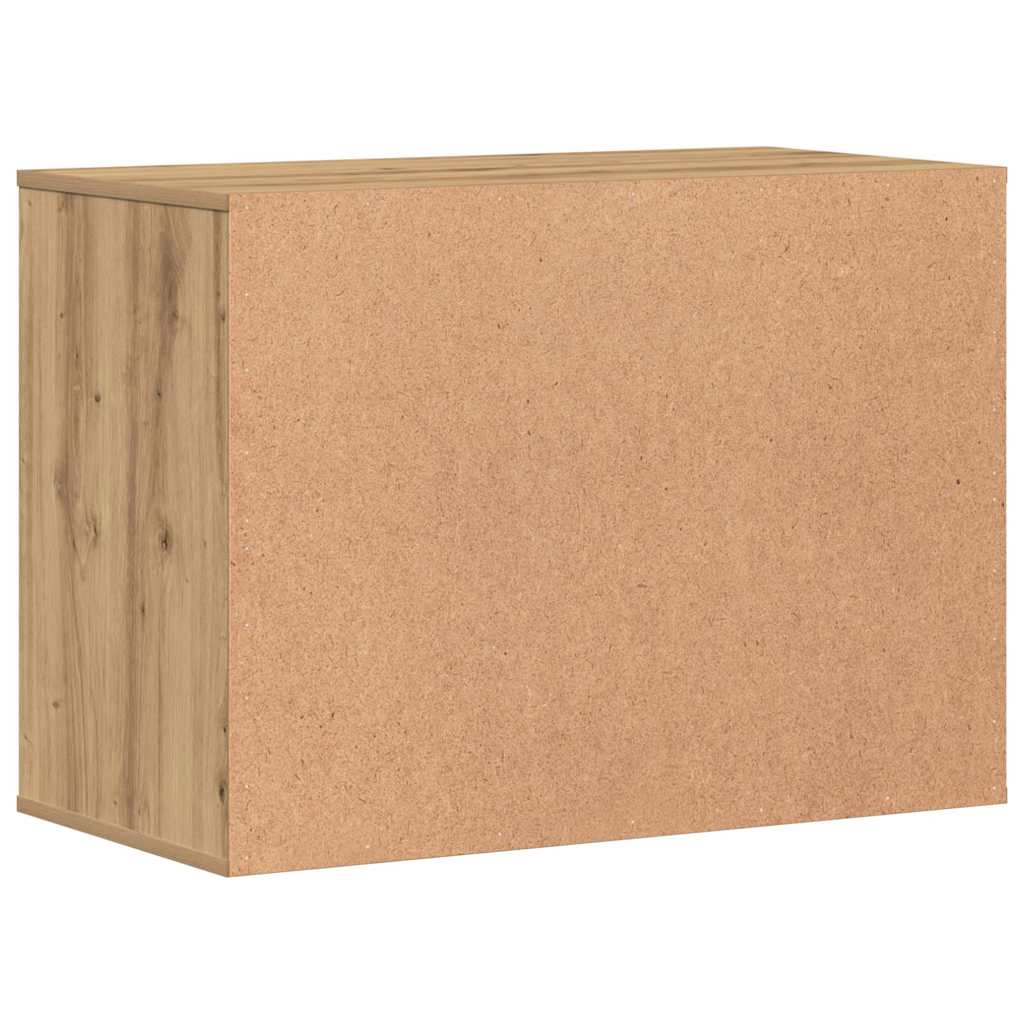 Commode d'angle chêne artisanal 80x41x58 cm bois d'ingénierie - XIOS