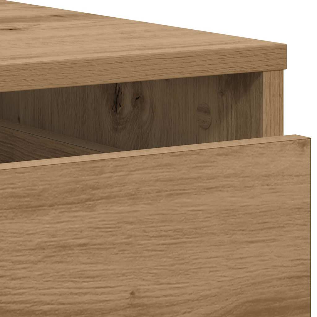Commode d'angle chêne artisanal 80x41x58 cm bois d'ingénierie - XIOS