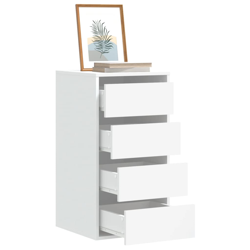 Commode d'angle blanc 40x41x76 cm bois d'ingénierie - XIOS