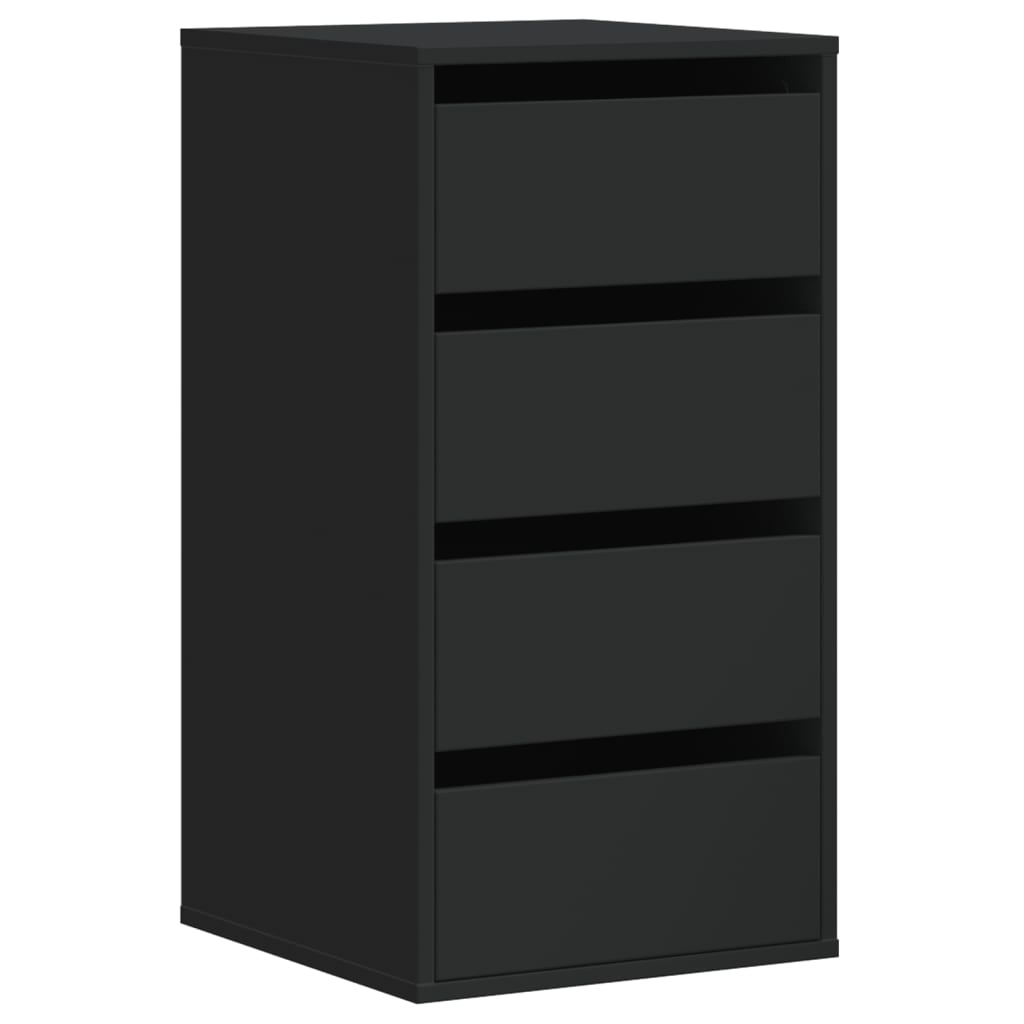 Commode d'angle noir 40x41x76 cm bois d'ingénierie - XIOS