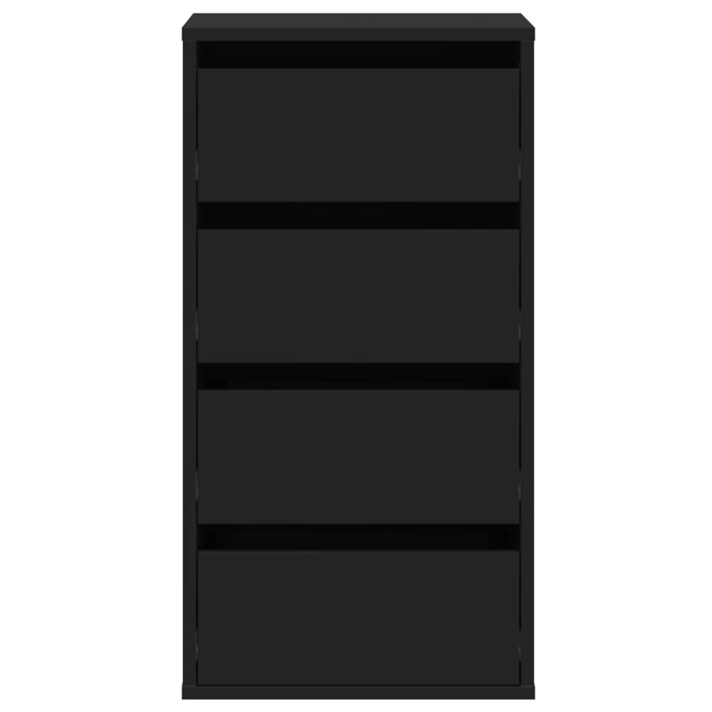 Commode d'angle noir 40x41x76 cm bois d'ingénierie - XIOS