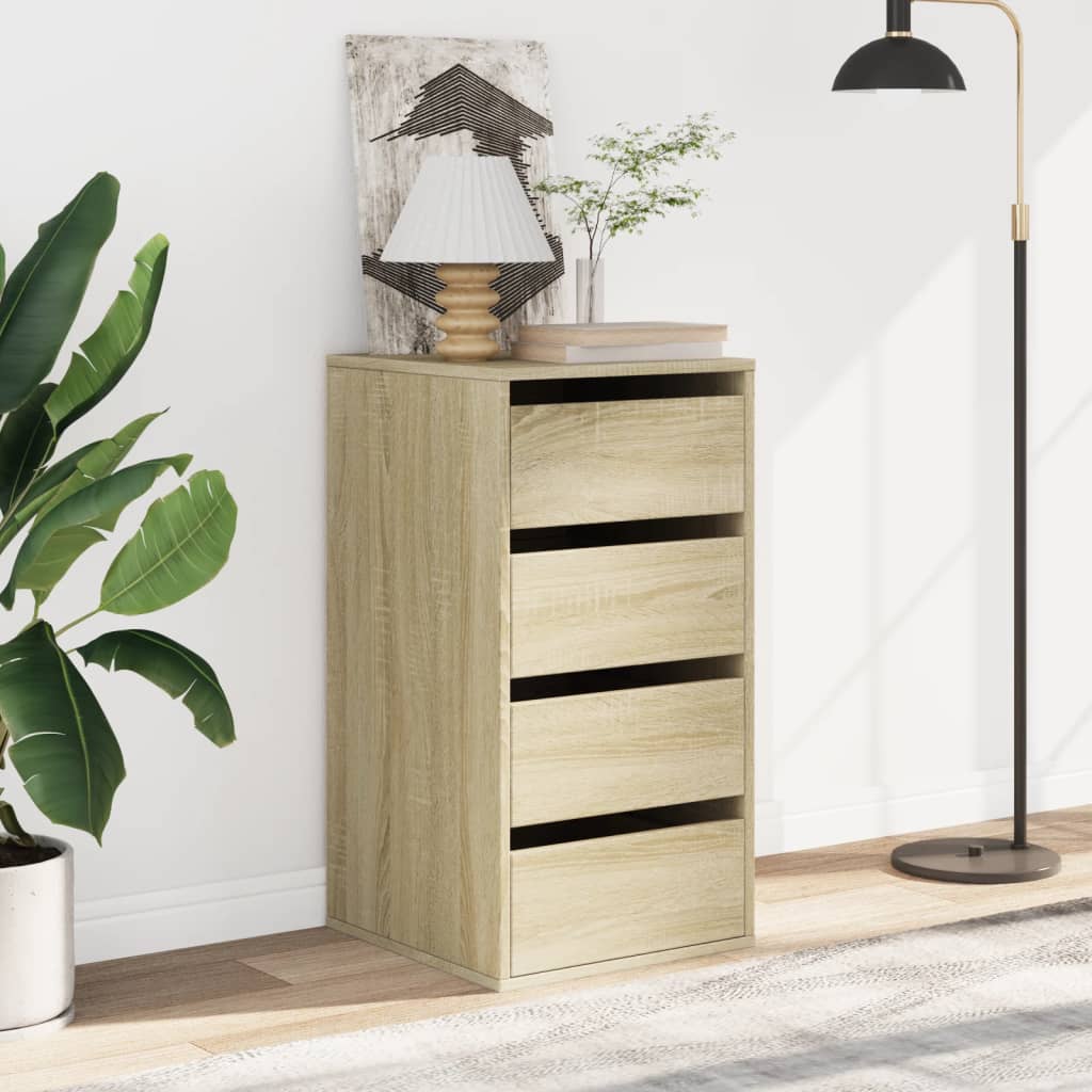 Commode d'angle chêne sonoma 40x41x76 cm bois d'ingénierie - XIOS