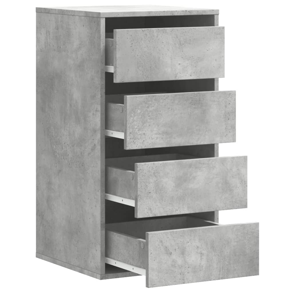 Commode d'angle gris béton 40x41x76 cm bois d'ingénierie - XIOS