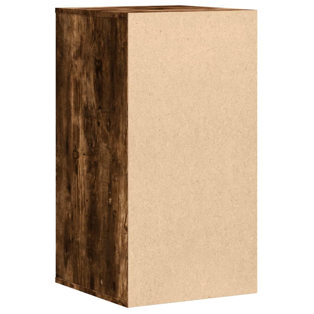 Commode d'angle chêne fumé 40x41x76 cm bois d'ingénierie - XIOS