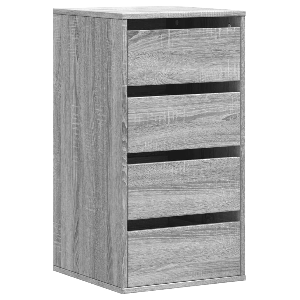 Commode d'angle sonoma gris 40x41x76 cm bois d'ingénierie - XIOS