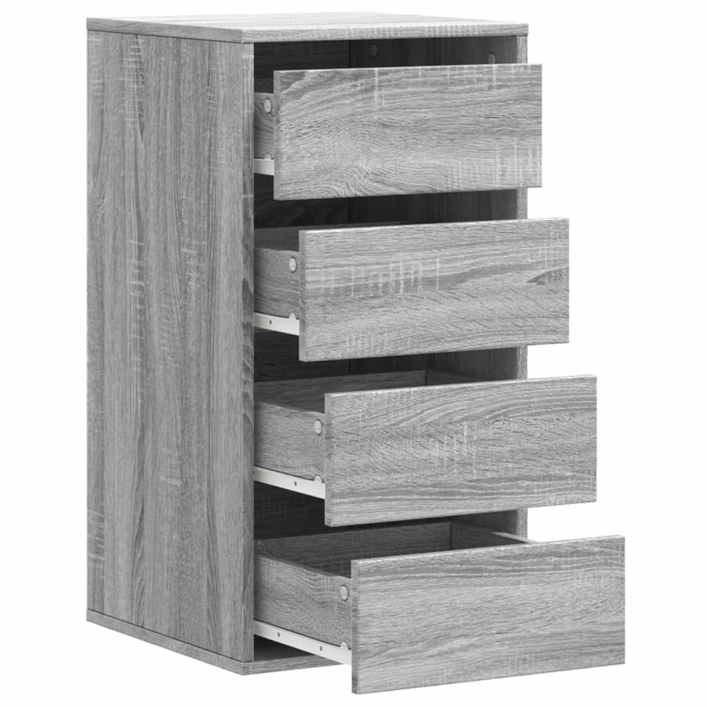 Commode d'angle sonoma gris 40x41x76 cm bois d'ingénierie - XIOS